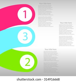 one two three color icons on gray background vector