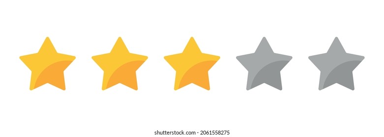 one two three four five rating stars icon for review product,internet website and mobile application on white backgrond vector