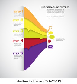 One two three four five - progress steps for tutorial, vector