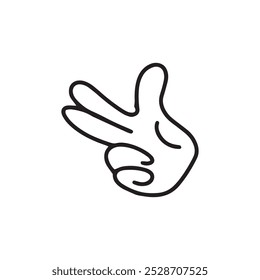 one, two, three, four hand gesture element design
