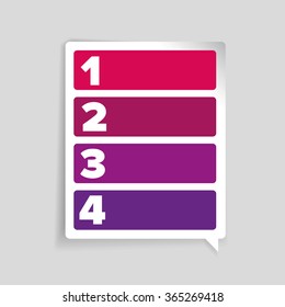 One two three four label - progress bar