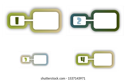 One two three four progress bar stickers