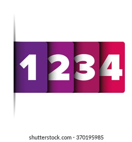 One two three four progress bar