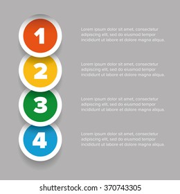 One two three four progress bar label