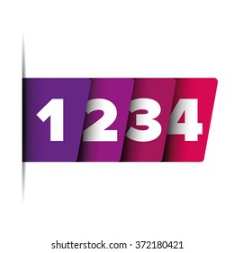 One two three four progress bar