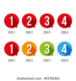 One two three four progress bar stickers