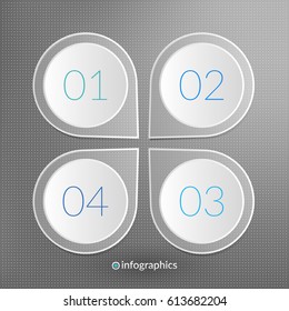 One two three four step vector infographics. 1 2 3 4 progress symbols. Marketing icons. Business illustration 