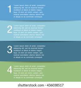 One two three four steps progress bar, infographic elements