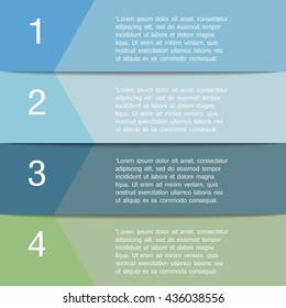 One two three four steps progress bar, infographic elements