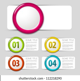 One two three four - vector progress icons for four steps