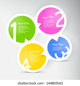 One, two, three, four - vector progress icons for four steps, infographics