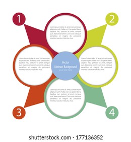 One two three four - vector paper progress steps.