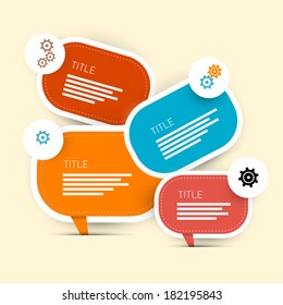 One, Two, Three, Four, Vector Paper Progress Steps for Tutorial, Infographics 