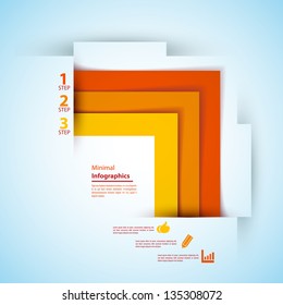 One, two, three infographics ribbons. Vector illustration for your business presentation