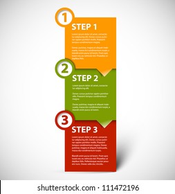 One two three - vector paper progress steps for tutorial