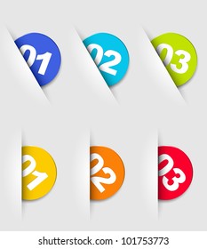 One two three - vector progress icons for three steps