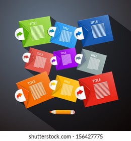 One, Two, Three, Vector Steps for Tutorial, Infographics, 3 sets