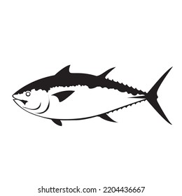 one type of tuna that is often caught by fishermen icon vector illustration