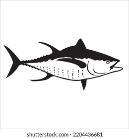 one type of tuna that is often caught by fishermen icon vector illustration