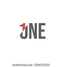 one typography logo vector in minimalist style