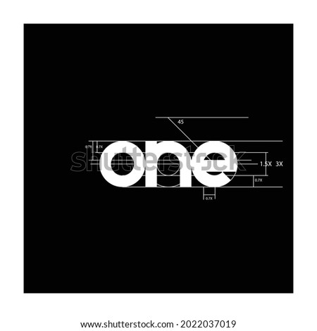 one typography wordmark .stock flat vector logo design