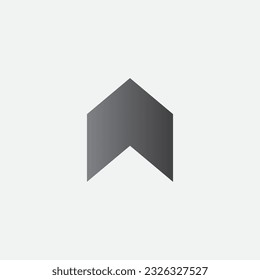 One Upside Rank Arrow Icon Vector Editable Color