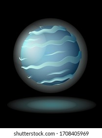 One Uranus sphere planet in the dark 