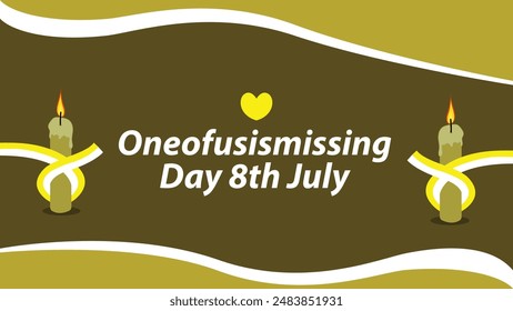 One of us is missing Day vector banner design