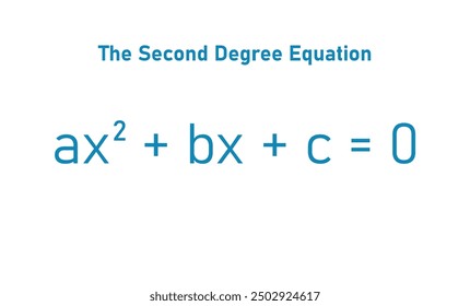 One variable second degree equation in mathematics. Standard form of a quadratic equation.