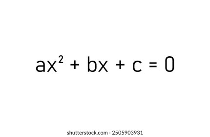 One variable second degree equation in mathematics. Standard form of a quadratic equation.