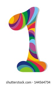 One. Vector illustration.