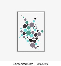 one vector pattern with colorful molecule.