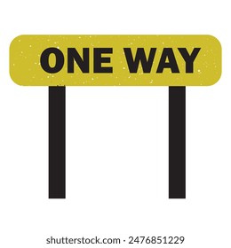 one way arrow icon on a white background. vector illustration.