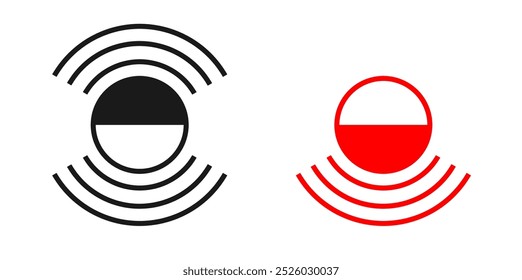 one way and both ways motion Sensor icon isolated flat design vector illustration.