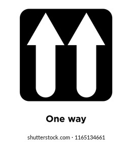 One way icon vector isolated on white background, One way transparent sign