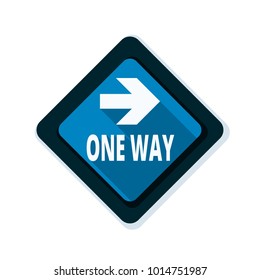 One Way Right Arrow Sign illustration