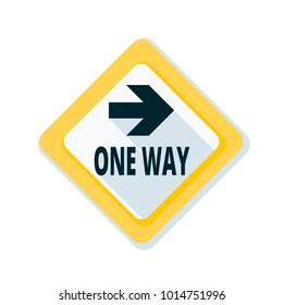 One Way Right Arrow Sign illustration