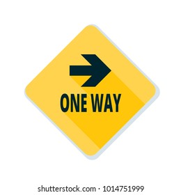 One Way Right Arrow Sign illustration
