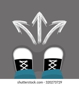 One way road sign advertising design, vector illustration eps 10