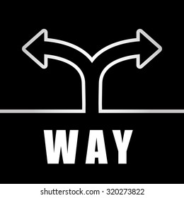 One way road sign advertising design, vector illustration eps 10