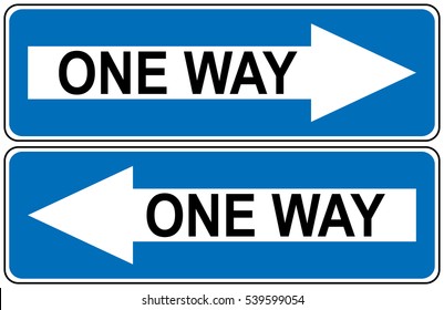 One way road sign advertising design Royalty Free Vector