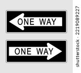 One way road united states road sign vector 