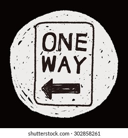 One Way Sign Doodle