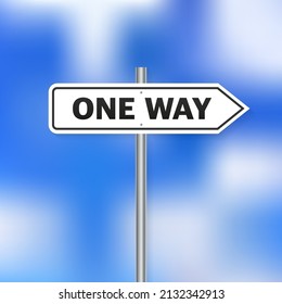One Way sign, road way sign vector. Black icon on white background. Vector design. Grunge texture. Logo design
