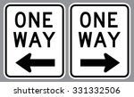 One Way Sign . Vector illustration