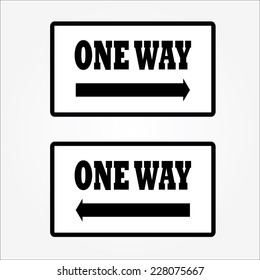 One Way Sign,way sign vector