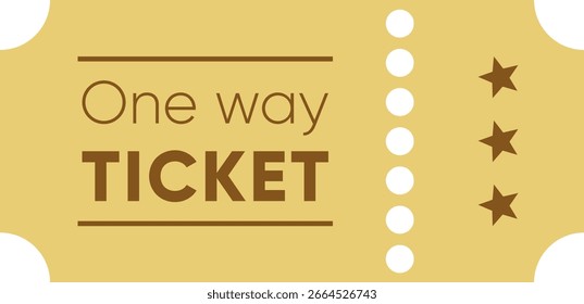 Billete de ida. Boleto. Ticket retro