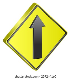 One Way traffic sign vector