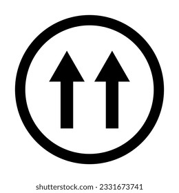 One Way Vector Glyph Icon For Personal And Commercial Use.
