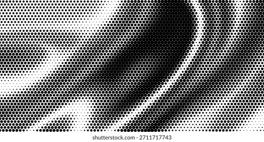 One way vision effected background. Black and white points pattern. Vector background